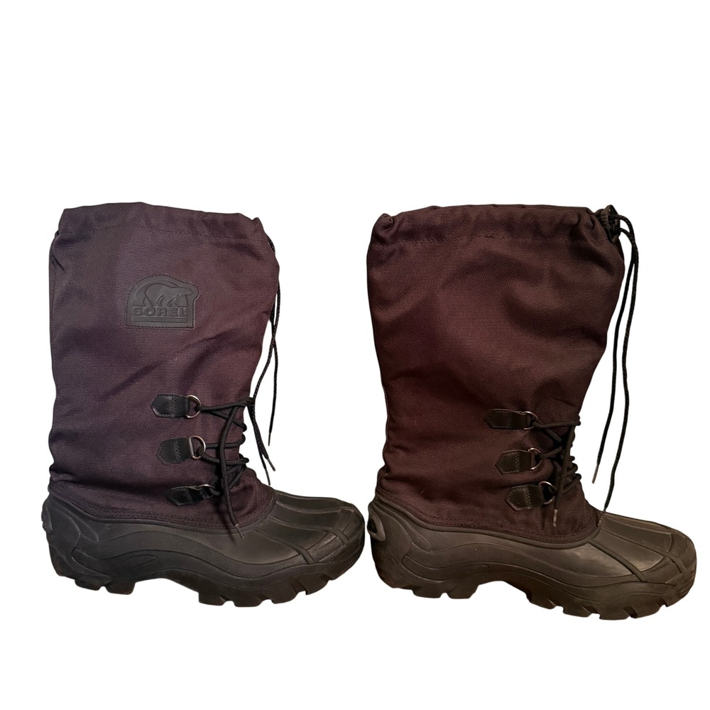 Sorel Big Horn Mens Black Winter Snow Boots LM1020-010 Size 10 Waterproof